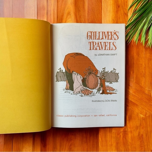 VINTAGE Gulliver’s Travels by Jonathan Swift – Classic Illustrated Hardcover - Picture 4 of 10